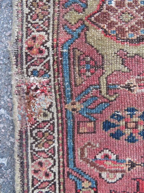 DISTRESSED ANTIQUE NORTH WEST PERSIAN LONG RUG 197CM X 104CM - ADDITIONAL PHOTO 4