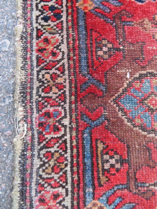 DISTRESSED ANTIQUE NORTH WEST PERSIAN LONG RUG 197CM X 104CM - ADDITIONAL PHOTO 9