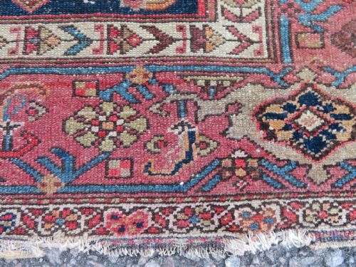 DISTRESSED ANTIQUE NORTH WEST PERSIAN LONG RUG 197CM X 104CM - ADDITIONAL PHOTO 10