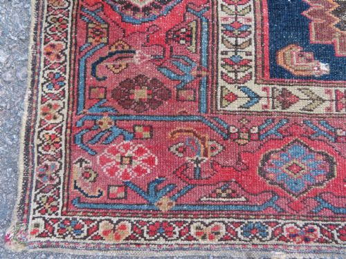 DISTRESSED ANTIQUE NORTH WEST PERSIAN LONG RUG 197CM X 104CM - ADDITIONAL PHOTO 12