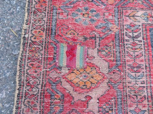 DISTRESSED ANTIQUE NORTH WEST PERSIAN LONG RUG 197CM X 104CM - ADDITIONAL PHOTO 16
