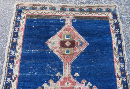 DISTRESSED ANTIQUE TURKISH LONG RUG RUNNER 251CM X 103CM - ADDITIONAL PHOTO 4