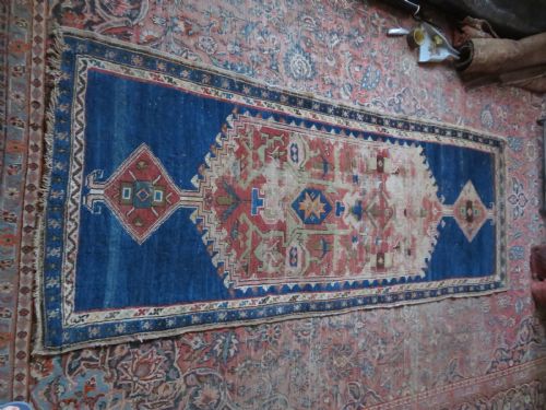 DISTRESSED ANTIQUE TURKISH LONG RUG RUNNER 251CM X 103CM - ADDITIONAL PHOTO 19