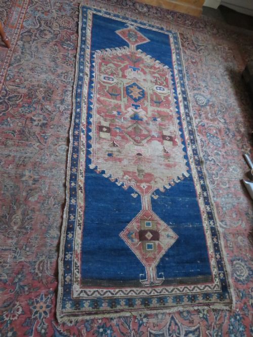 DISTRESSED ANTIQUE TURKISH LONG RUG RUNNER 251CM X 103CM - ADDITIONAL PHOTO 20