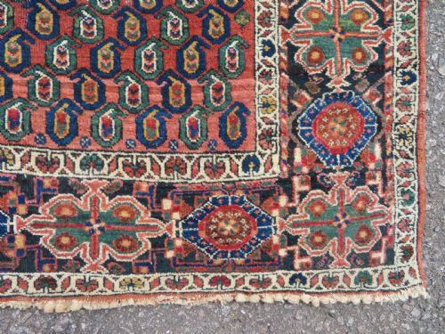ANTIQUE BAKHTIARI TRIBAL RUG 190CM X 155CM - ADDITIONAL PHOTO 8