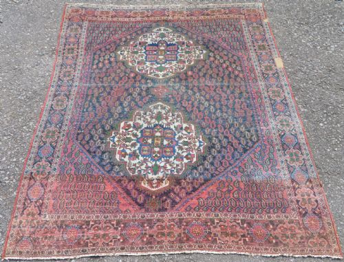ANTIQUE BAKHTIARI TRIBAL RUG 190CM X 155CM - ADDITIONAL PHOTO 11
