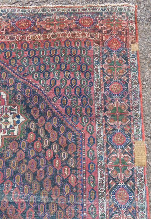 ANTIQUE BAKHTIARI TRIBAL RUG 190CM X 155CM - ADDITIONAL PHOTO 13