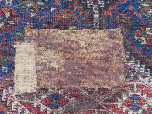 DISTRESSED ANTIQUE KHAMSEH ARAB TRIBAL RUG 148CM X 112CM - ADDITIONAL PHOTO 13