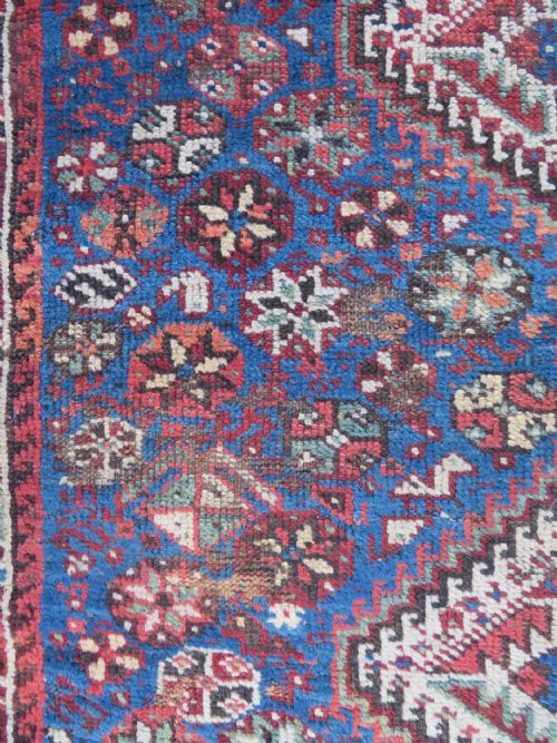 DISTRESSED ANTIQUE KHAMSEH ARAB TRIBAL RUG 148CM X 112CM - ADDITIONAL PHOTO 9