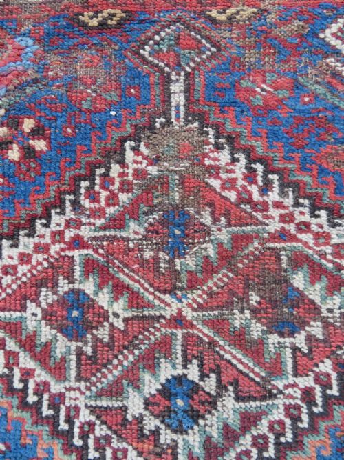 DISTRESSED ANTIQUE KHAMSEH ARAB TRIBAL RUG 148CM X 112CM - ADDITIONAL PHOTO 10