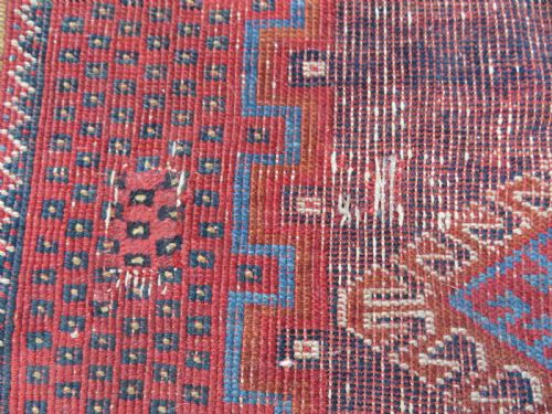 DISTRESSED ANTIQUE AFSHAR TRIBAL RUG 155CM X 123CM - ADDITIONAL PHOTO 4