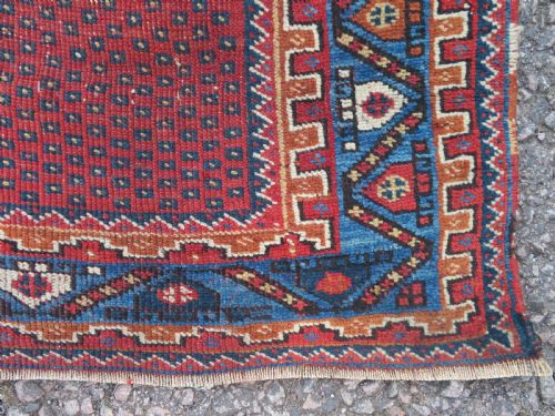 DISTRESSED ANTIQUE AFSHAR TRIBAL RUG 155CM X 123CM - ADDITIONAL PHOTO 8