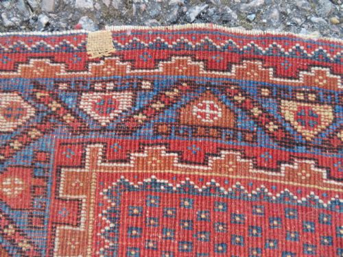 DISTRESSED ANTIQUE AFSHAR TRIBAL RUG 155CM X 123CM - ADDITIONAL PHOTO 12