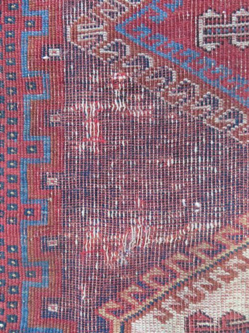DISTRESSED ANTIQUE AFSHAR TRIBAL RUG 155CM X 123CM - ADDITIONAL PHOTO 2