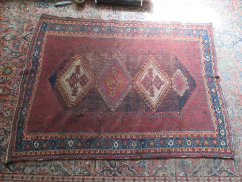 DISTRESSED ANTIQUE AFSHAR TRIBAL RUG 155CM X 123CM - ADDITIONAL PHOTO 15