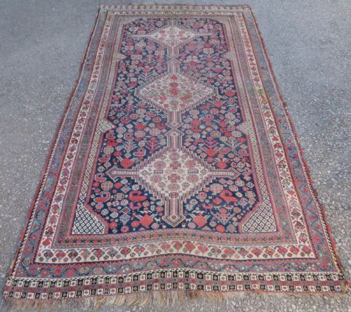 Antique Khamseh Large Rug Carpet Size. 302cm X 158cm.