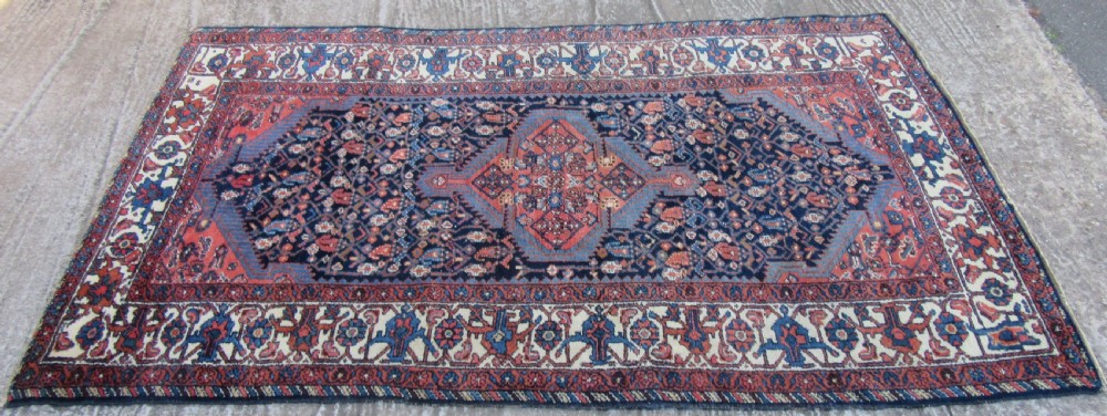 BEAUTIFUL ATTRACTIVE LARGE ANTIQUE KURDISH RUG. FINE LUMINOUS COLOURS & HERATI PATTERN. View III