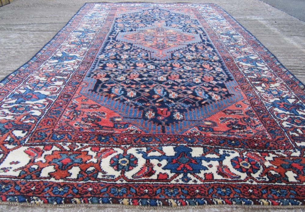 BEAUTIFUL ATTRACTIVE LARGE ANTIQUE KURDISH RUG. FINE LUMINOUS COLOURS & HERATI PATTERN. View VII