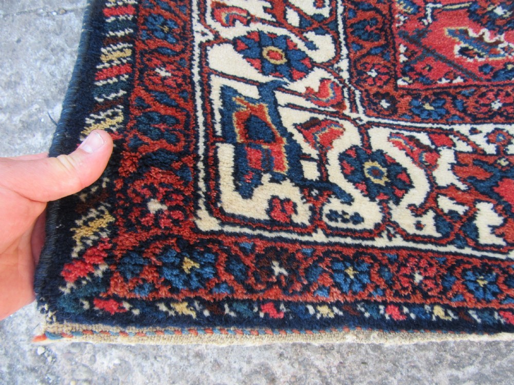BEAUTIFUL ATTRACTIVE LARGE ANTIQUE KURDISH RUG. FINE LUMINOUS COLOURS & HERATI PATTERN. View VIII