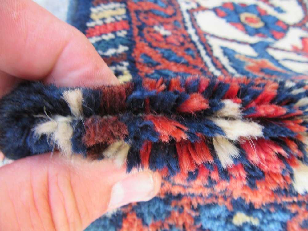 BEAUTIFUL ATTRACTIVE LARGE ANTIQUE KURDISH RUG. FINE LUMINOUS COLOURS & HERATI PATTERN. View IX