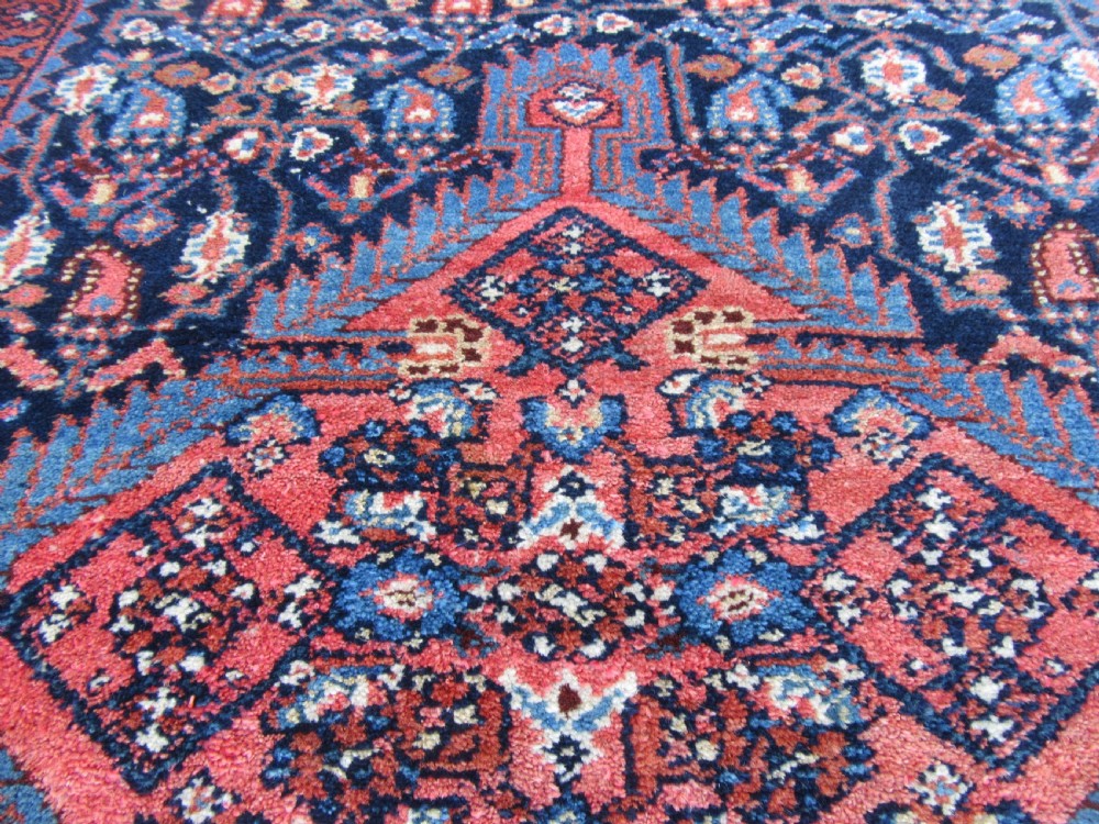 BEAUTIFUL ATTRACTIVE LARGE ANTIQUE KURDISH RUG. FINE LUMINOUS COLOURS & HERATI PATTERN. View XII