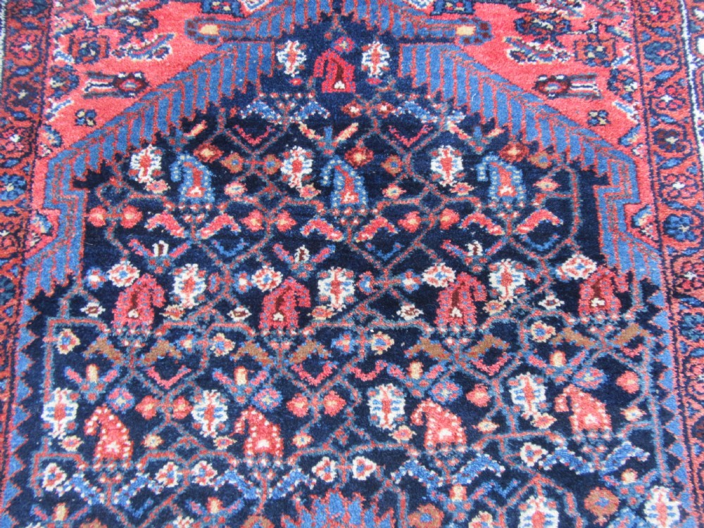 BEAUTIFUL ATTRACTIVE LARGE ANTIQUE KURDISH RUG. FINE LUMINOUS COLOURS & HERATI PATTERN. View XIII