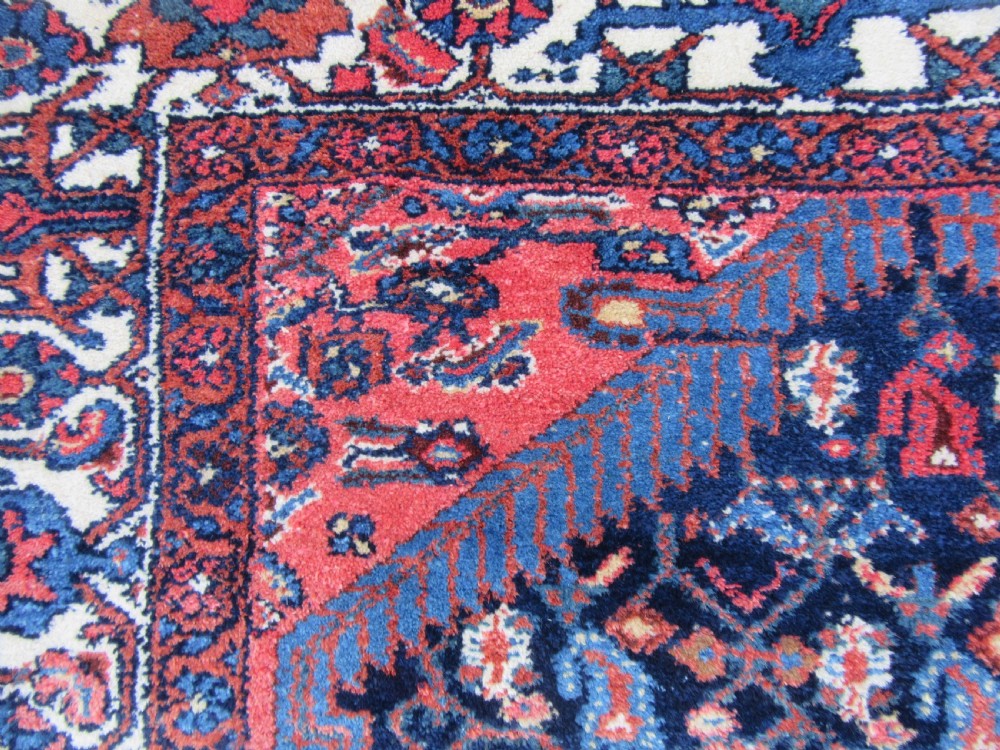 BEAUTIFUL ATTRACTIVE LARGE ANTIQUE KURDISH RUG. FINE LUMINOUS COLOURS & HERATI PATTERN. View XIV