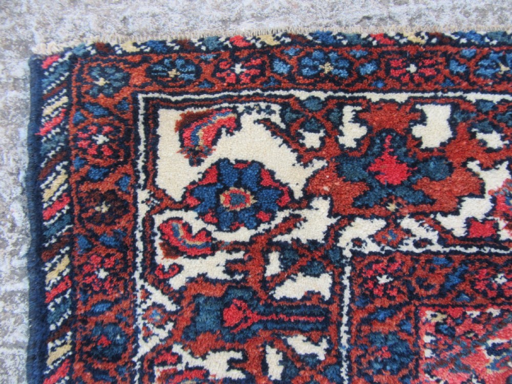 BEAUTIFUL ATTRACTIVE LARGE ANTIQUE KURDISH RUG. FINE LUMINOUS COLOURS & HERATI PATTERN. View XV