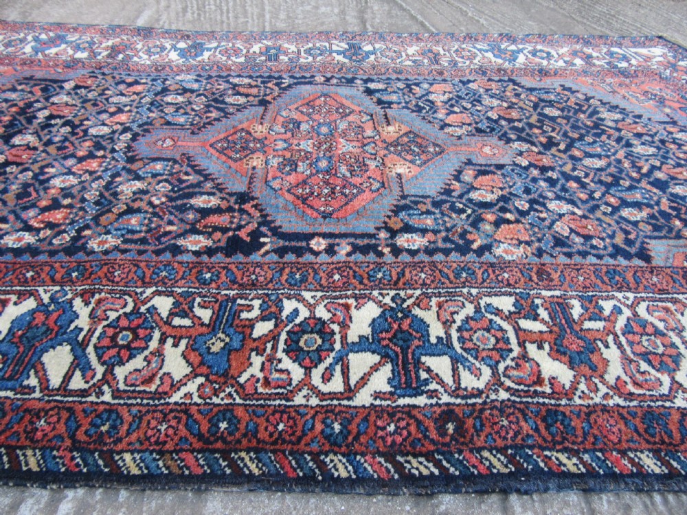 BEAUTIFUL ATTRACTIVE LARGE ANTIQUE KURDISH RUG. FINE LUMINOUS COLOURS & HERATI PATTERN. View XVIII