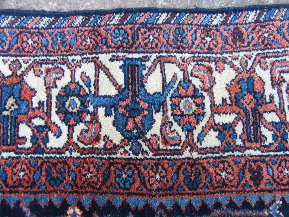 BEAUTIFUL ATTRACTIVE LARGE ANTIQUE KURDISH RUG. FINE LUMINOUS COLOURS & HERATI PATTERN. View XX