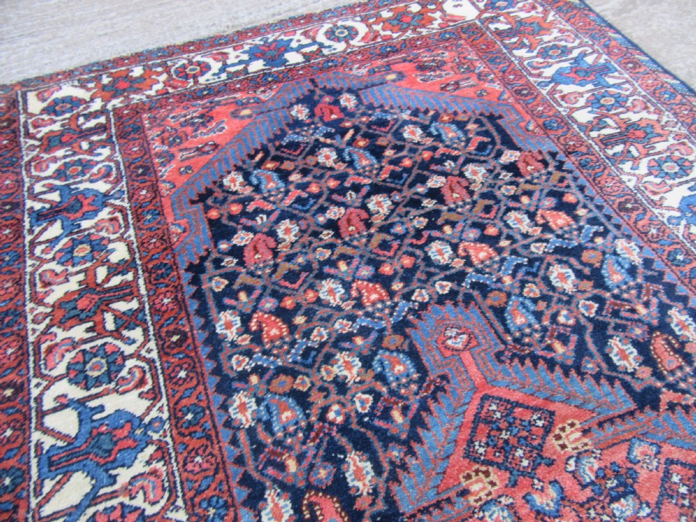BEAUTIFUL ATTRACTIVE LARGE ANTIQUE KURDISH RUG. FINE LUMINOUS COLOURS & HERATI PATTERN. View XXII