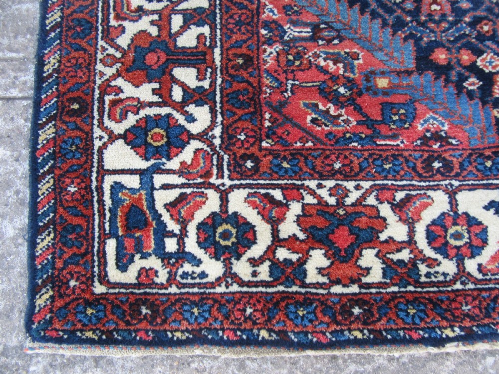 BEAUTIFUL ATTRACTIVE LARGE ANTIQUE KURDISH RUG. FINE LUMINOUS COLOURS & HERATI PATTERN. View XXIII
