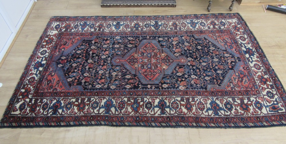 BEAUTIFUL ATTRACTIVE LARGE ANTIQUE KURDISH RUG. FINE LUMINOUS COLOURS & HERATI PATTERN. View XXIX