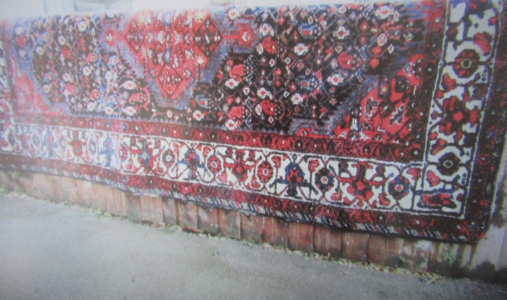BEAUTIFUL ATTRACTIVE LARGE ANTIQUE KURDISH RUG. FINE LUMINOUS COLOURS & HERATI PATTERN. View XXXI