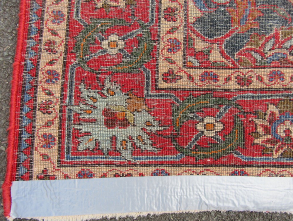 ANTIQUE COUNTRY HOUSE SHABBY CHIC ARAK SARUQ SAROUK LONG RUG RUNNER. SIX MEDALLION CARTOUCHE PATTERN View XXV