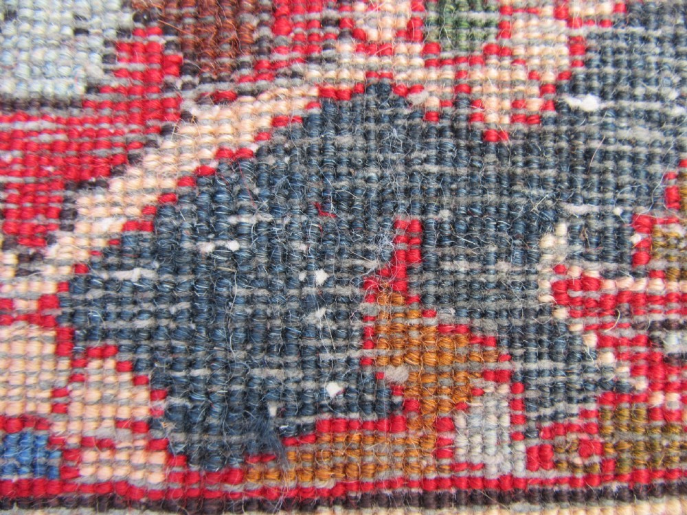 ANTIQUE COUNTRY HOUSE SHABBY CHIC ARAK SARUQ SAROUK LONG RUG RUNNER. SIX MEDALLION CARTOUCHE PATTERN View XXVI