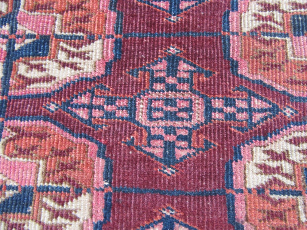ANTIQUE COUNTRY HOUSE SHABBY CHIC SMALL SARYK TURKMEN RUG. View IX