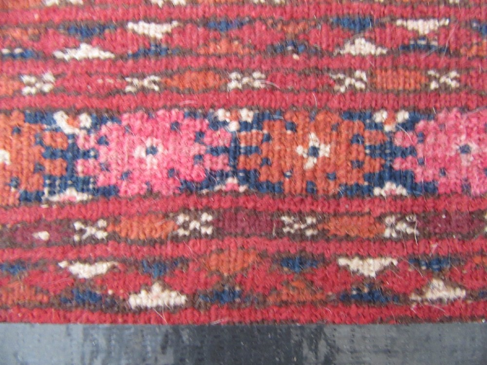 ANTIQUE COUNTRY HOUSE SHABBY CHIC SMALL SARYK TURKMEN RUG. View XXI