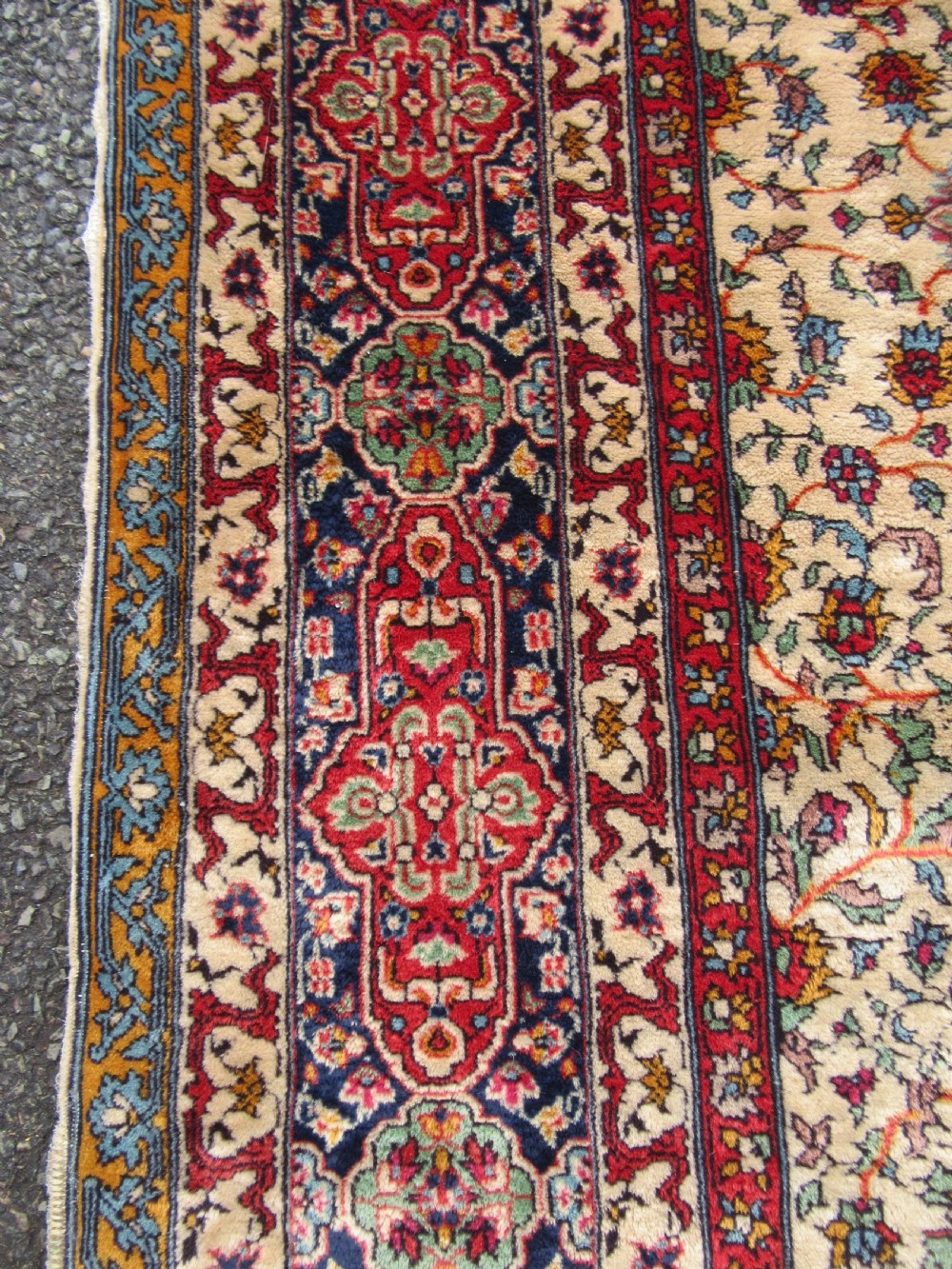 A VERY FINE ANTIQUE INDIAN RUG OF ARDABIL DESIGN. EXCEPTIONAL QUALITY KURK WOOL. View XII
