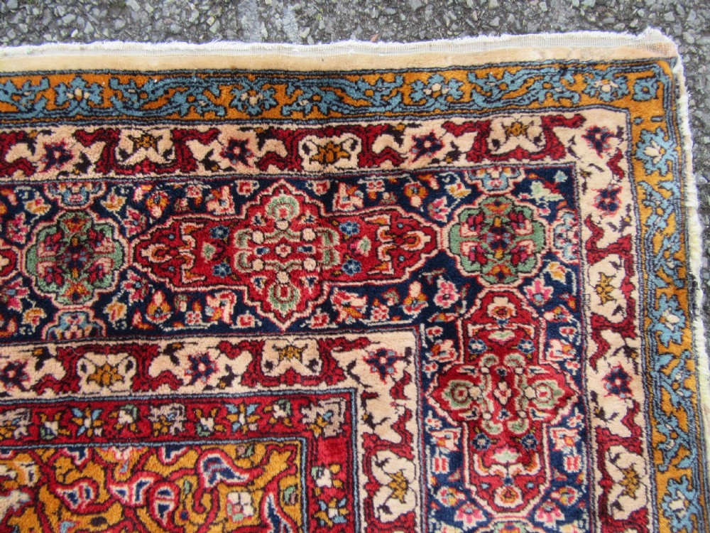 A VERY FINE ANTIQUE INDIAN RUG OF ARDABIL DESIGN. EXCEPTIONAL QUALITY KURK WOOL. View XV