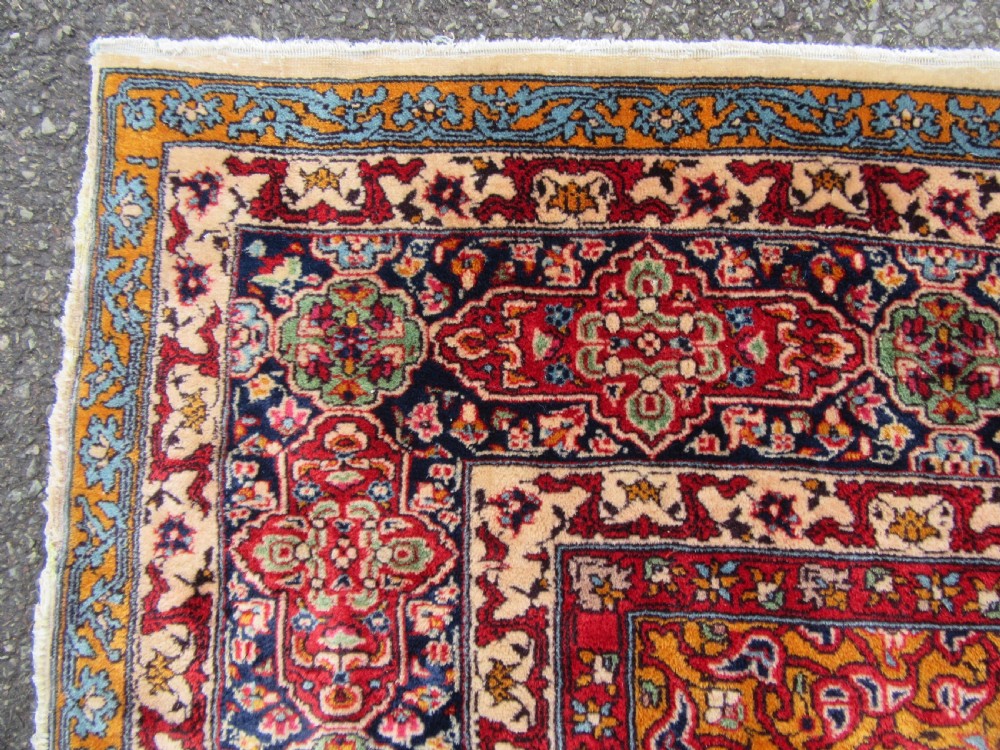 A VERY FINE ANTIQUE INDIAN RUG OF ARDABIL DESIGN. EXCEPTIONAL QUALITY KURK WOOL. View XVI
