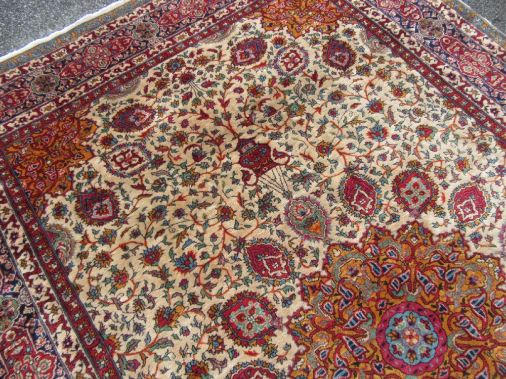 A VERY FINE ANTIQUE INDIAN RUG OF ARDABIL DESIGN. EXCEPTIONAL QUALITY KURK WOOL. View XVII