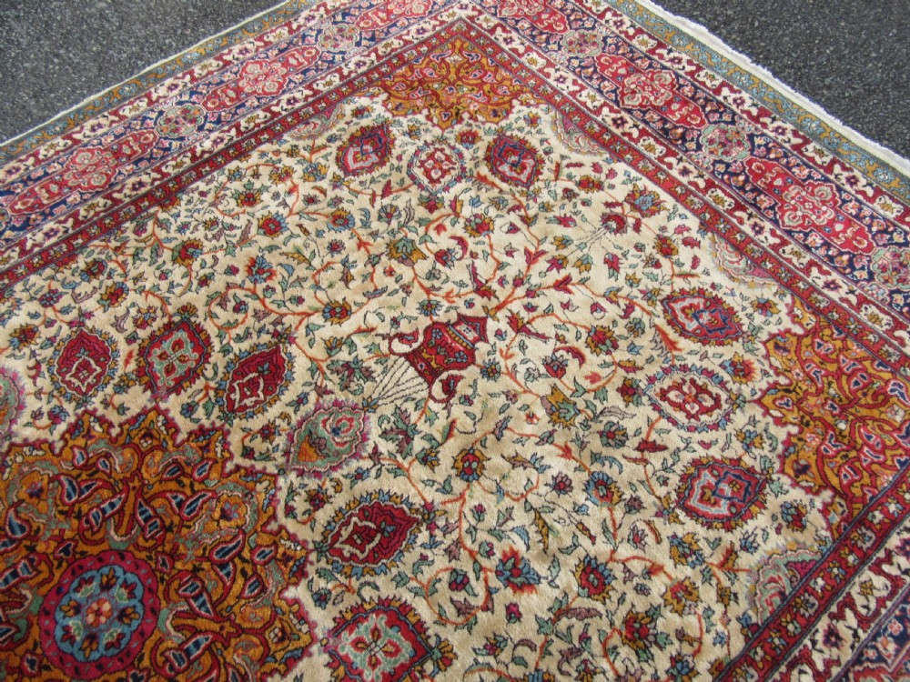 A VERY FINE ANTIQUE INDIAN RUG OF ARDABIL DESIGN. EXCEPTIONAL QUALITY KURK WOOL. View XVIII