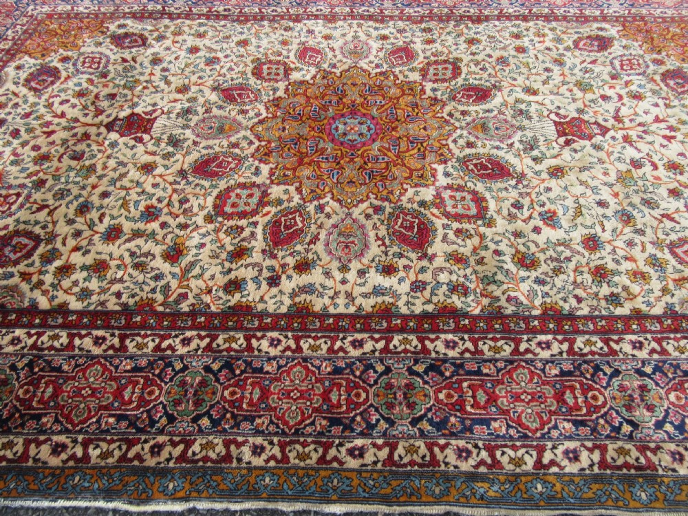 A VERY FINE ANTIQUE INDIAN RUG OF ARDABIL DESIGN. EXCEPTIONAL QUALITY KURK WOOL. View XXI