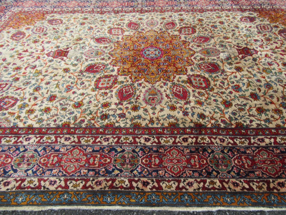 A VERY FINE ANTIQUE INDIAN RUG OF ARDABIL DESIGN. EXCEPTIONAL QUALITY KURK WOOL. View XXII