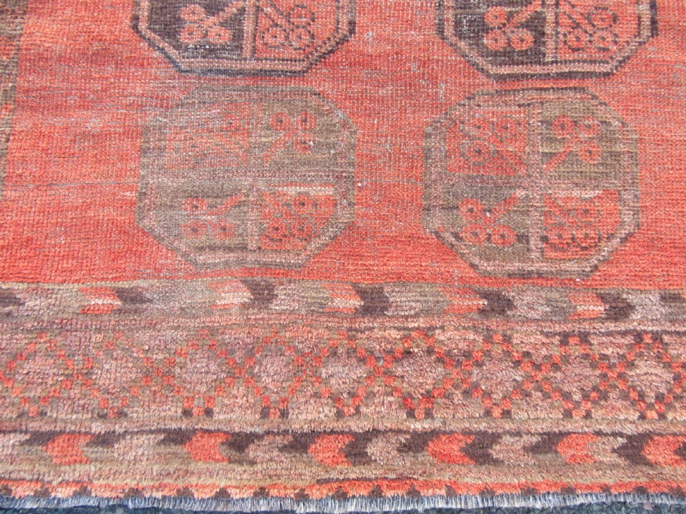 ANTIQUE ERSARI AFGHAN HALL RUNNER LONG RUG. 2ND HALF 19TH CENTURY. LOVELY SOFT COLOUR. View IX