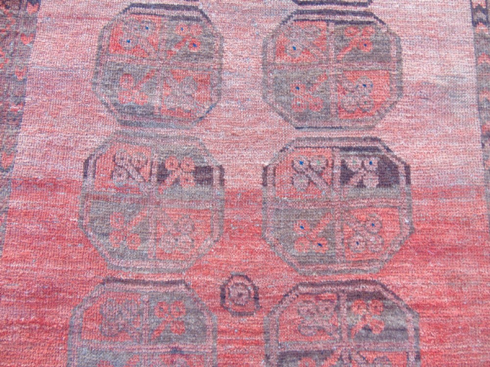 ANTIQUE ERSARI AFGHAN HALL RUNNER LONG RUG. 2ND HALF 19TH CENTURY. LOVELY SOFT COLOUR. View XI