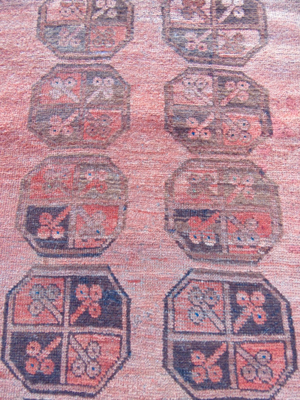 ANTIQUE ERSARI AFGHAN HALL RUNNER LONG RUG. 2ND HALF 19TH CENTURY. LOVELY SOFT COLOUR. View XII