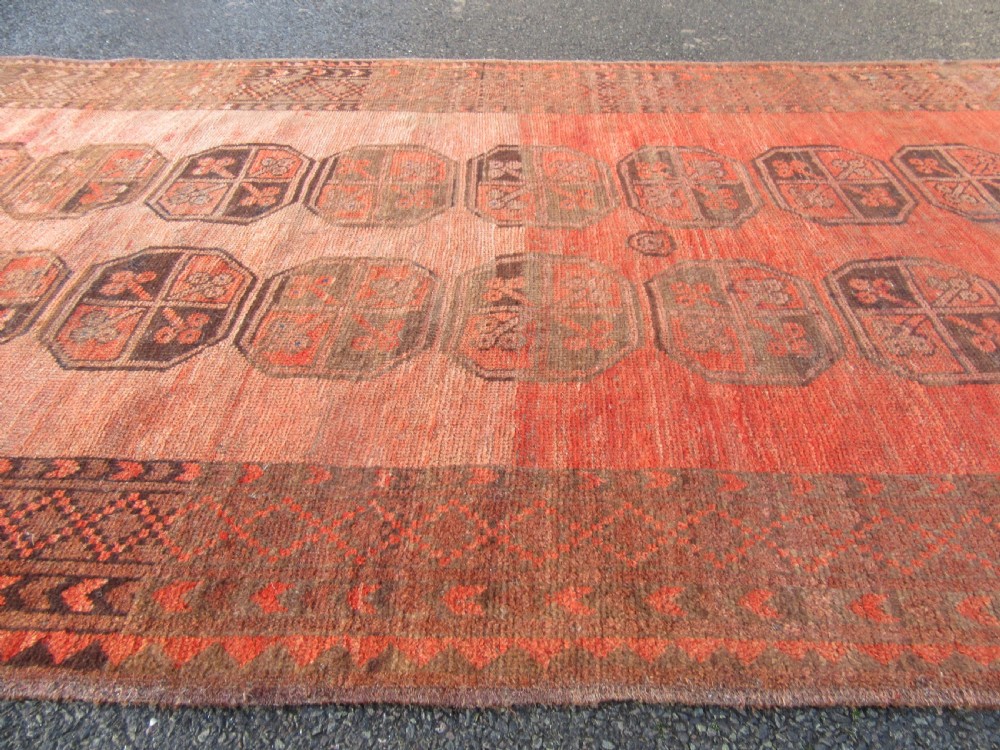 ANTIQUE ERSARI AFGHAN HALL RUNNER LONG RUG. 2ND HALF 19TH CENTURY. LOVELY SOFT COLOUR. View XVII