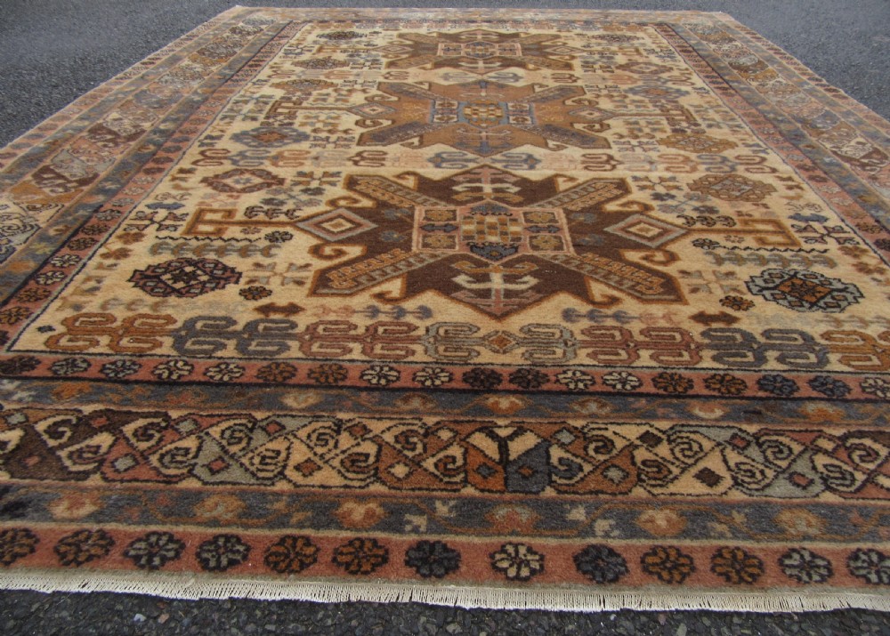 ANTIQUE CAUCASIAN ARMENIAN ERIVAN RUG. WARM SOFT COLOURS. View V